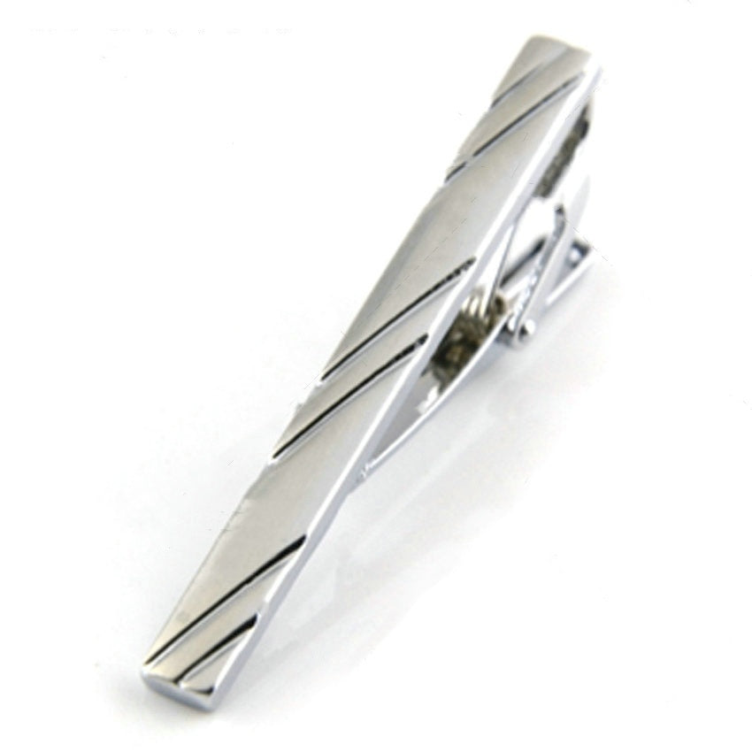 Men's Silver Diagonal Cufflinks