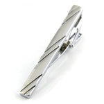 Men's Silver Diagonal Cufflinks