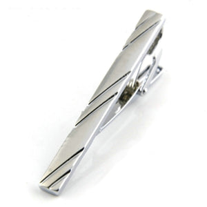 Men's Silver Diagonal Cufflinks