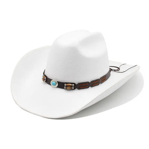 Woolen Hat Turquoise Belt Western Denim