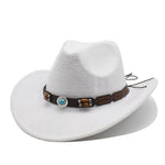 Woolen Hat Turquoise Belt Western Denim