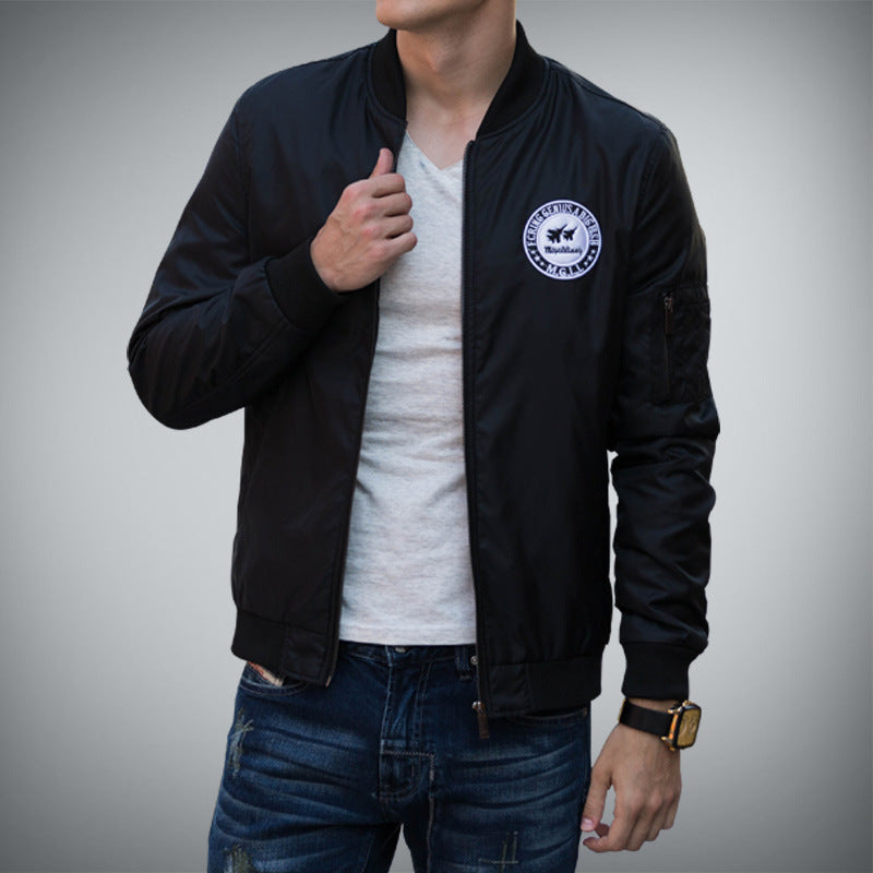 Nylon Baseball Bomber Jacket