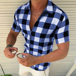 Men's Plaid Zipper Shirt