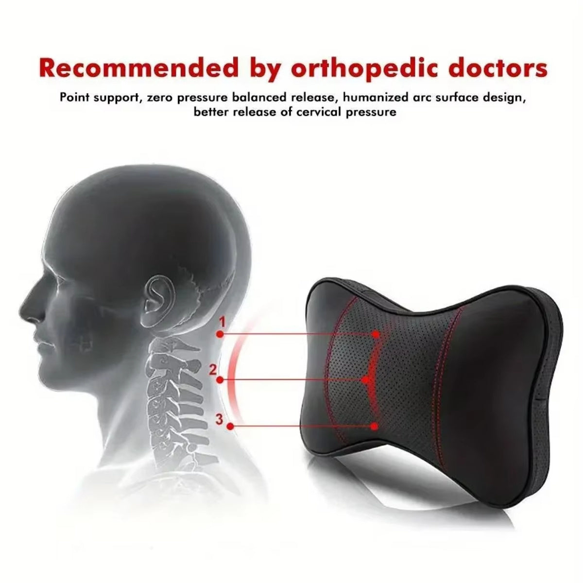 Leather Car Neck Pillow Pad