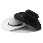 Woolen Hat Turquoise Belt Western Denim