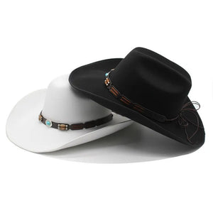 Woolen Hat Turquoise Belt Western Denim