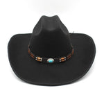 Woolen Hat Turquoise Belt Western Denim