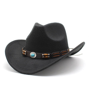 Woolen Hat Turquoise Belt Western Denim