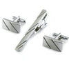 Men's Silver Diagonal Cufflinks