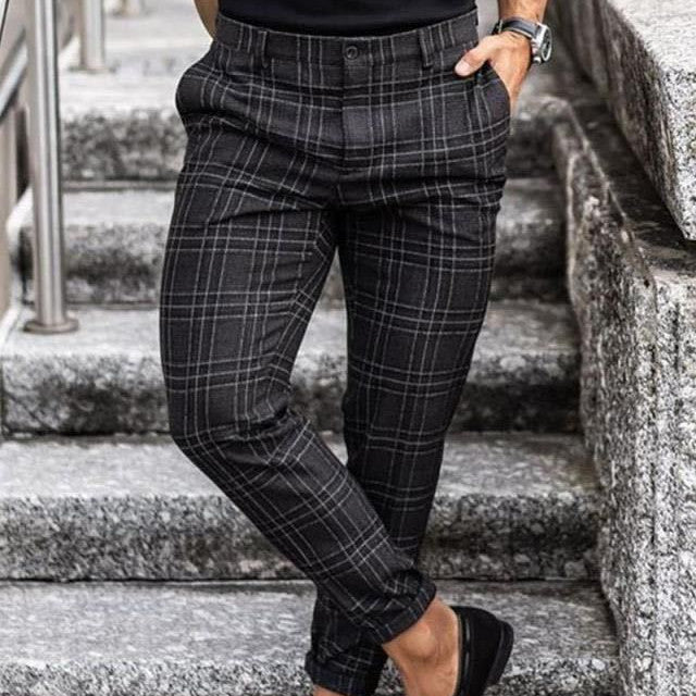 Men's Plaid Loose Pants